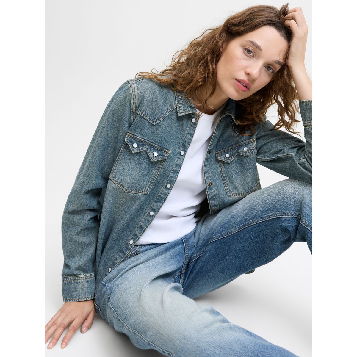 Chemise En Denim medium blue denim 1, JJXX