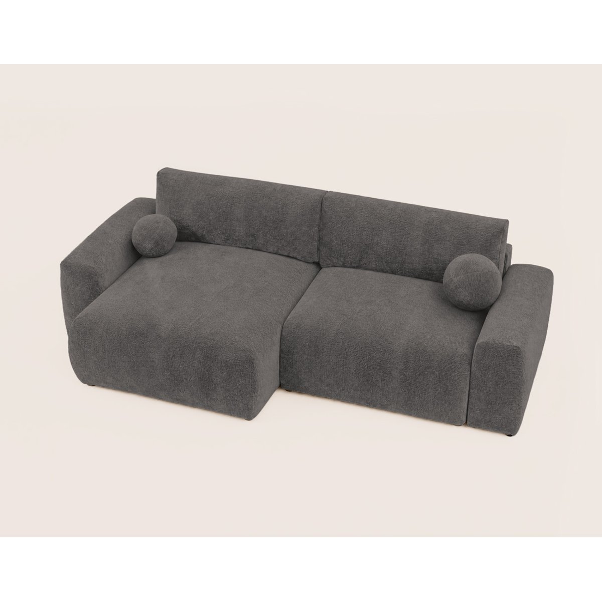Canapé d'Angle Convertible 4 places - CONSTANCE gris, BEST MOBILIER