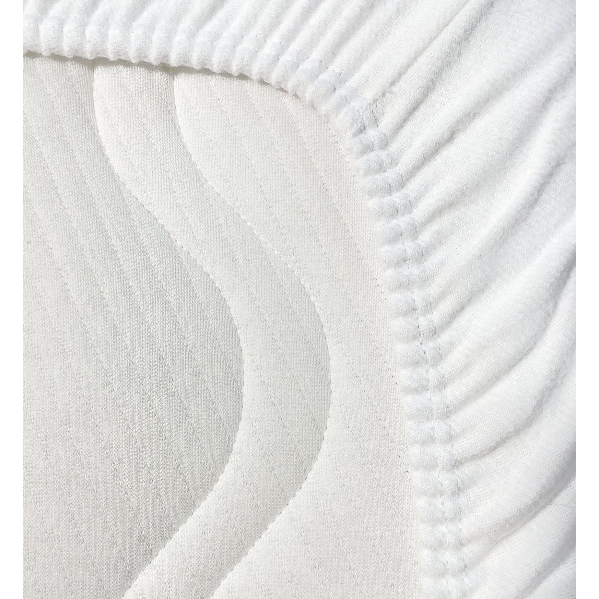 Protège matelas adulte FLANELLE DE COTON BIO blanc, KADOLIS