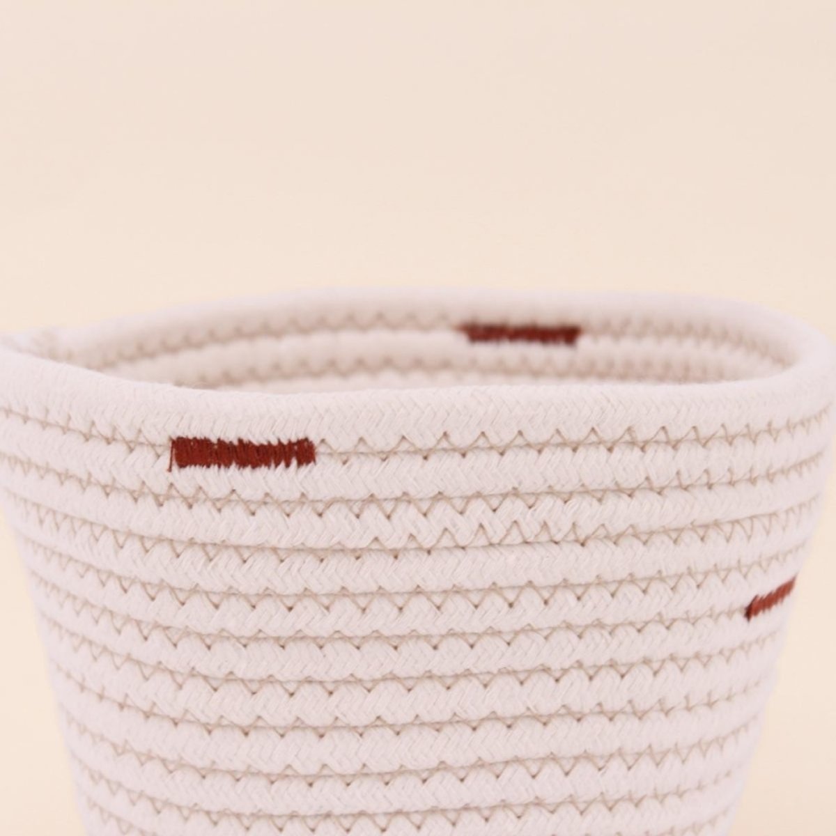 Lot de 2 paniers en corde 11x16cm blanc, AZAO
