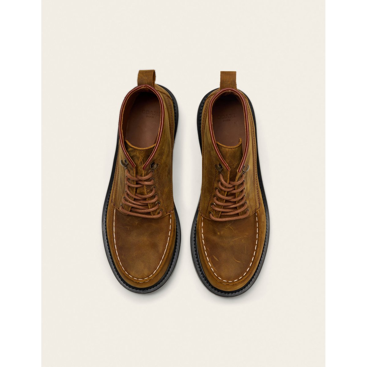 Bottines FENO cuir déperlant marron, ODAJE