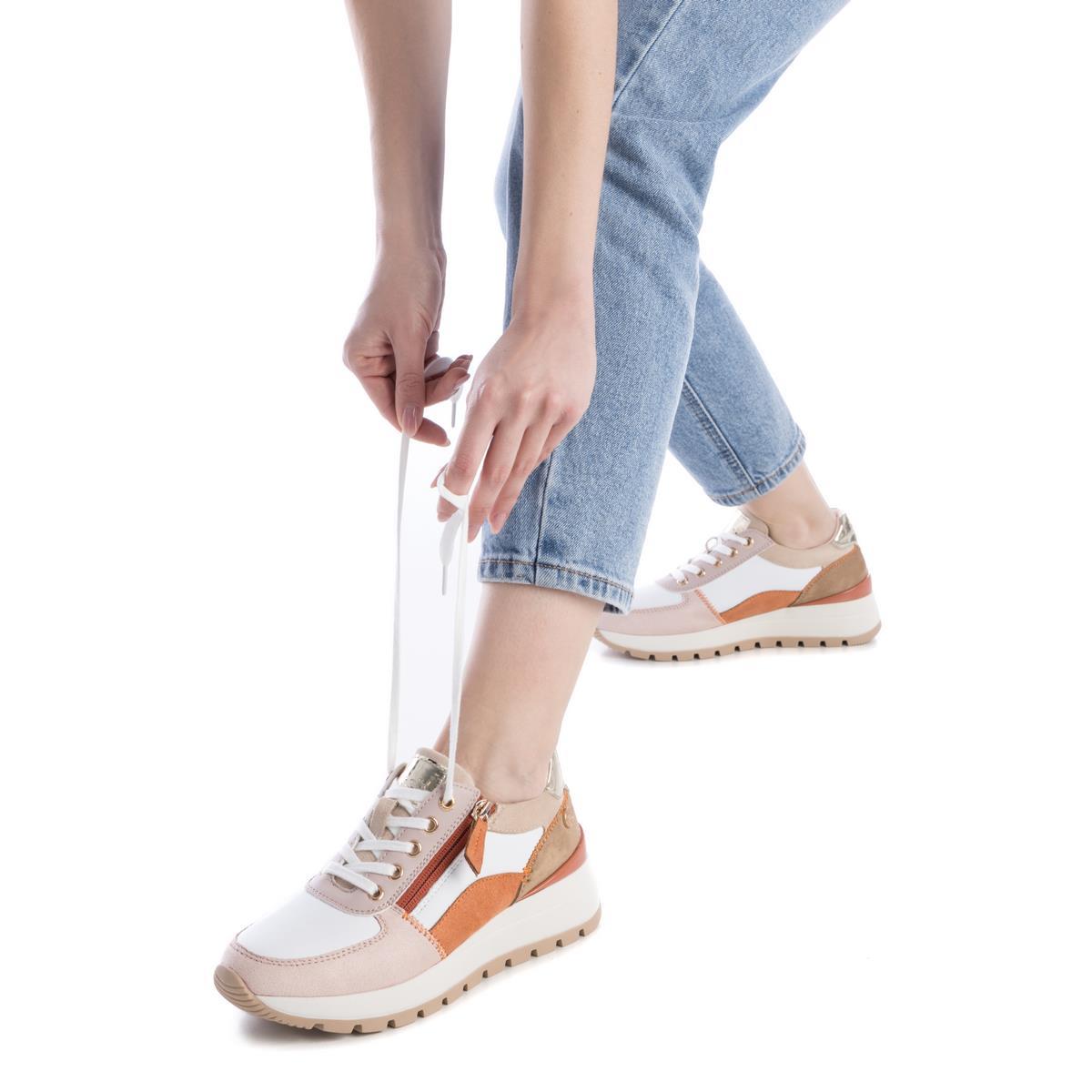 Baskets Plaine Décontractée Fermeture éclair rose, REFRESH