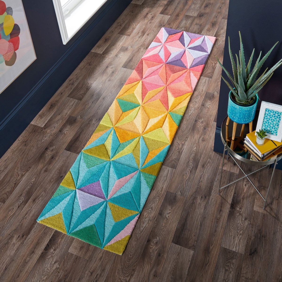 Tapis en laine de couloir REVERIE multicolore, FLAIR RUGS