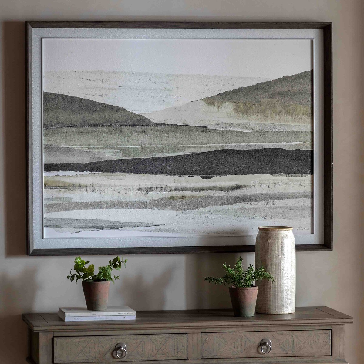 119x89cm Morning Mirage Framed Canvas green, ÉDITÉ