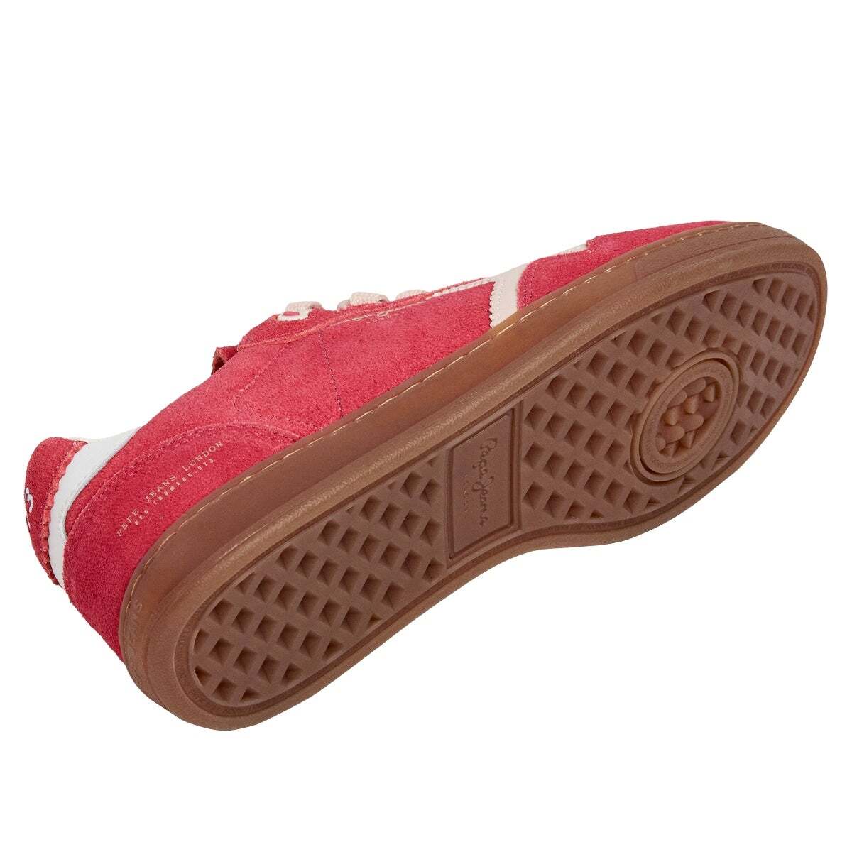 Ball - Baskets Rétro En Daim rouge clair, PEPE JEANS