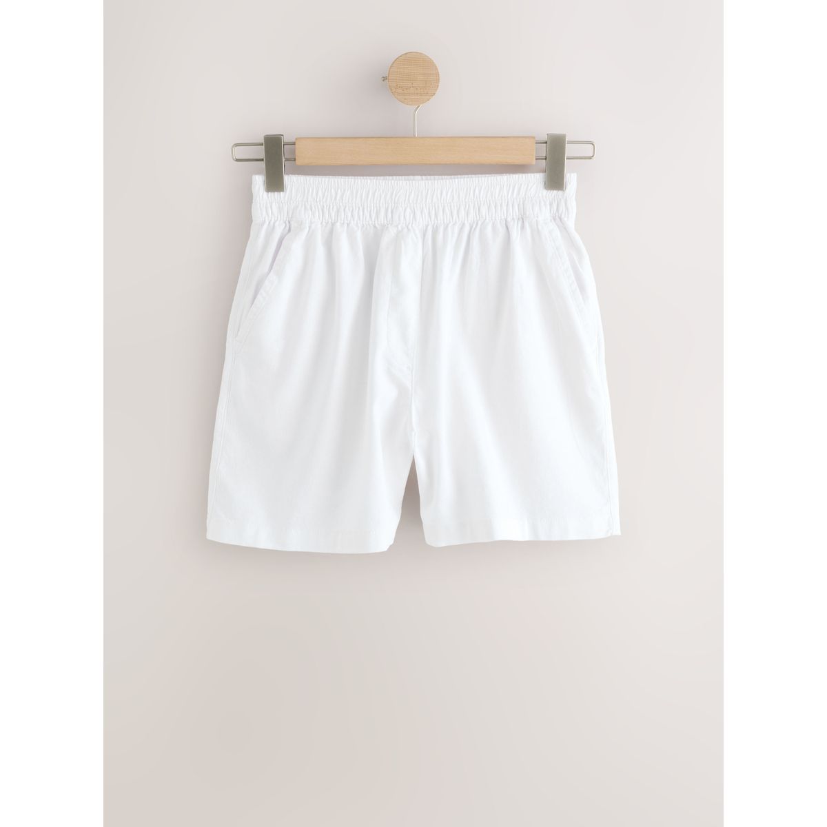 Short d’été en lin majoritaire blanc, NEXT