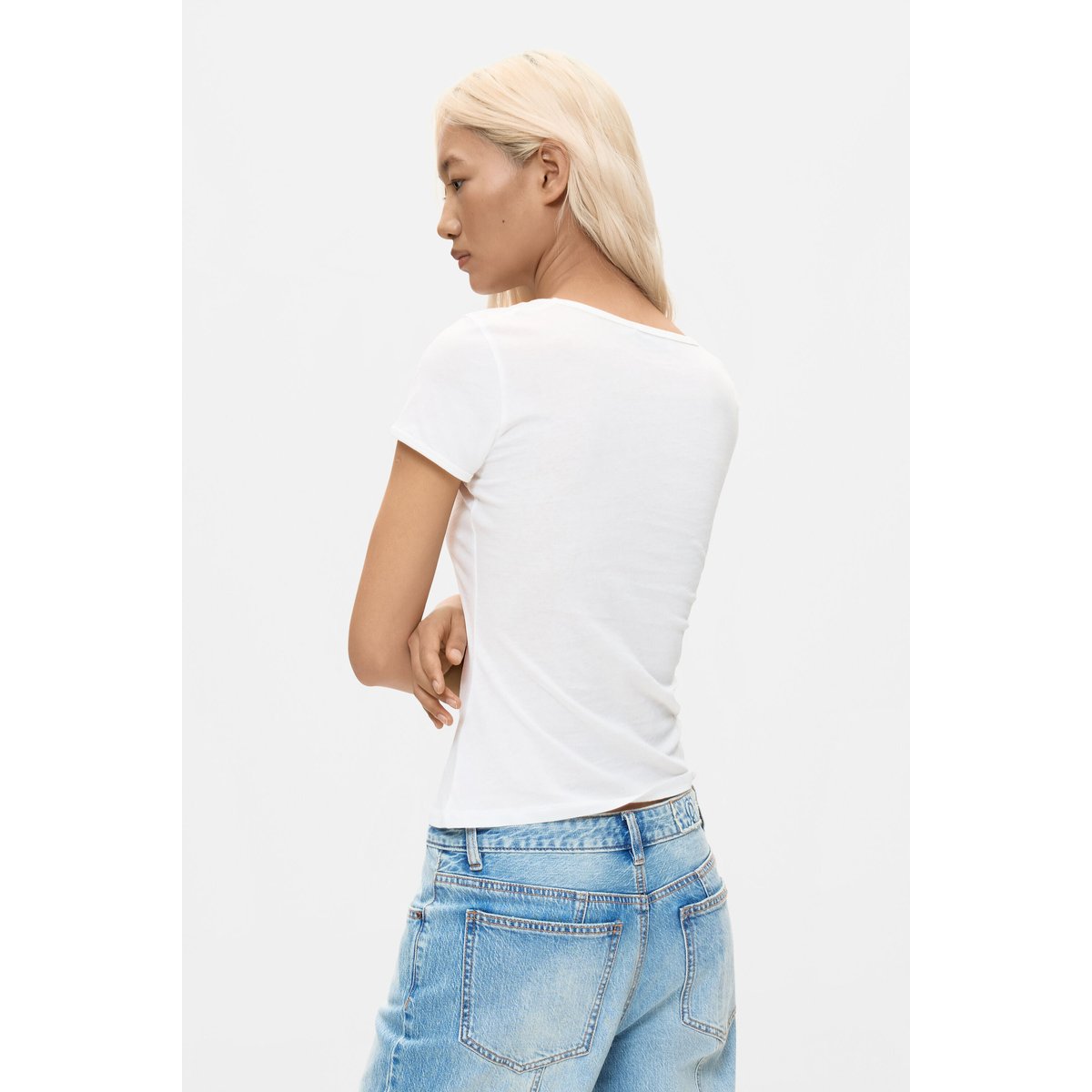 Pantalon en jean Papillons blanc, DESIGUAL