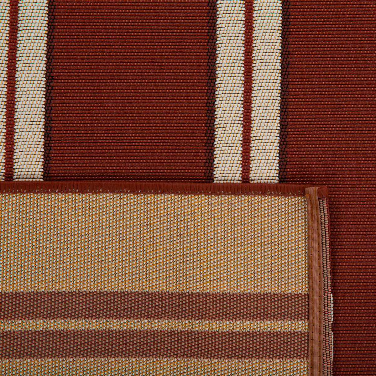 Tapis extérieur à rayures marron LIDO marron, NAZAR RUGS