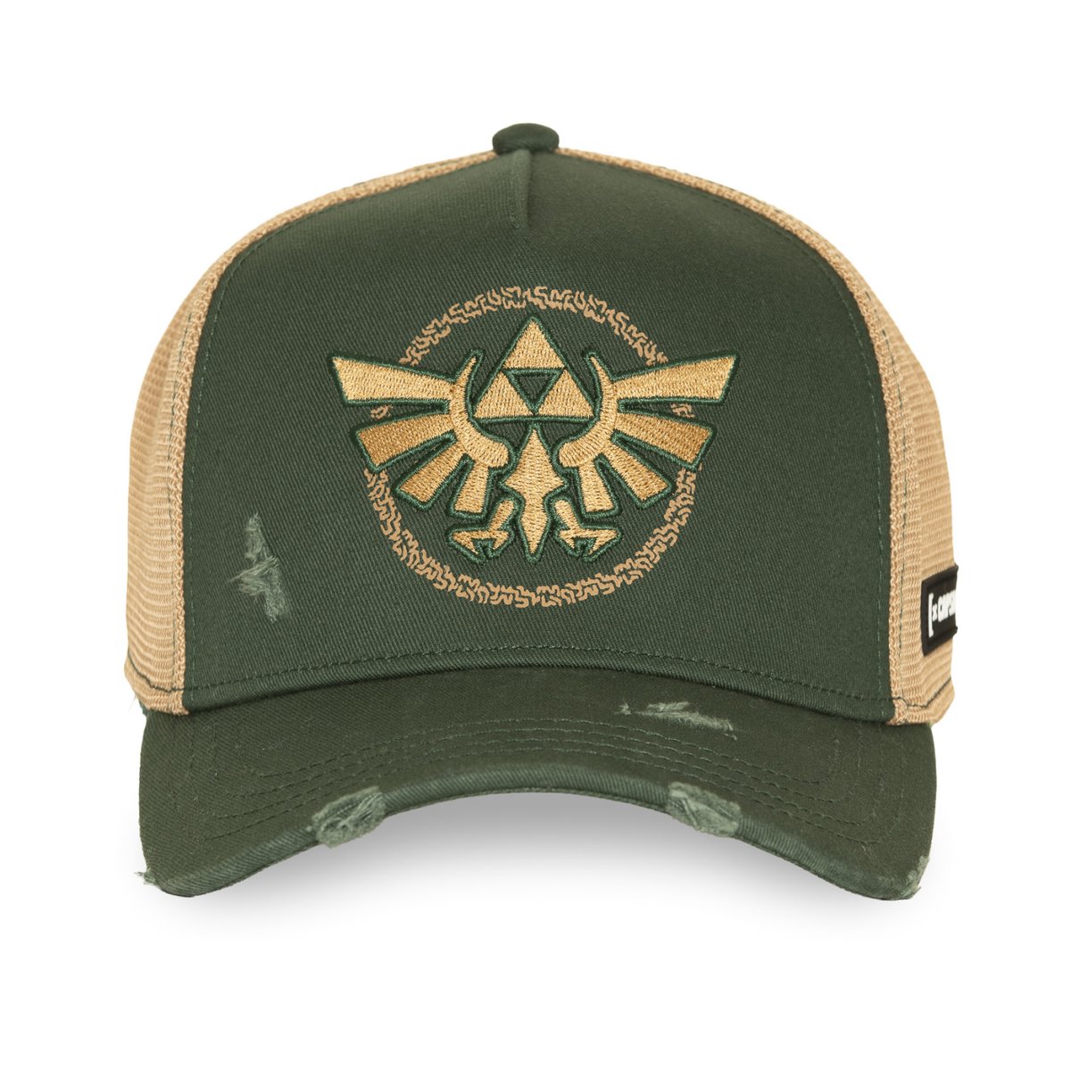 Casquette trucker ZELDA vert/marron, CAPSLAB