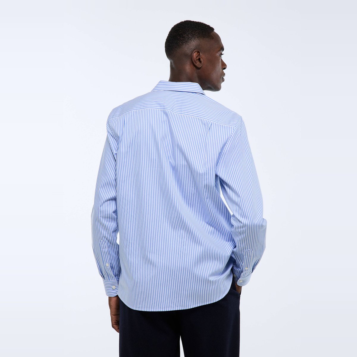 Chemise ville rayée ciel, MONOPRIX