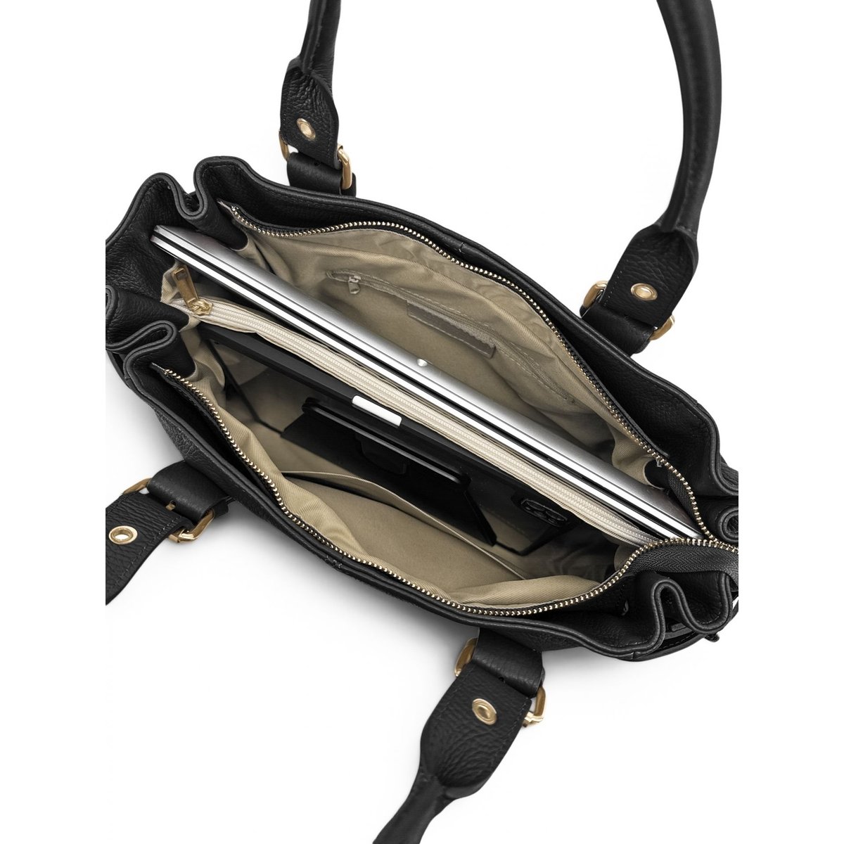 Sac bowling en cuir grainé URBAN PRINCESS noir, OH MY BAG
