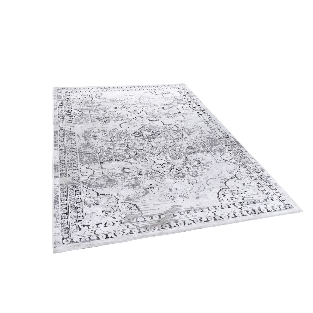 Tapis tissé en polyester et viscose - ORELIA argent, GINO FALCONE