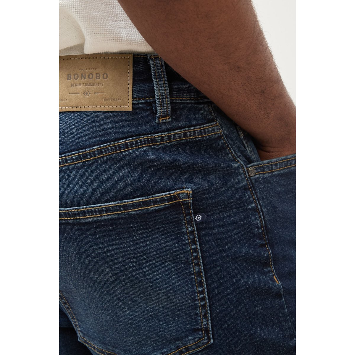 Jeans skinny tapered denim brut, BONOBO