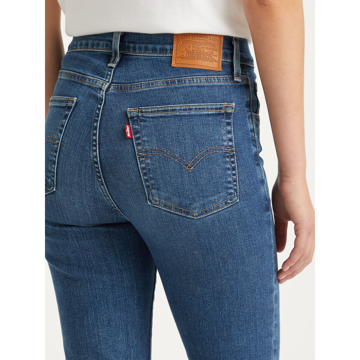 Jean 724 High Rise Straight blue wave mid, LEVI'S