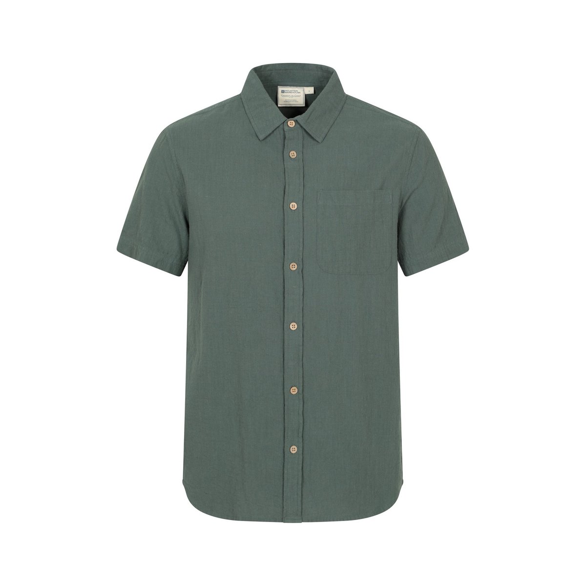 Chemise manches courtes motif/style texturé PALM vert, MOUNTAIN WAREHOUSE