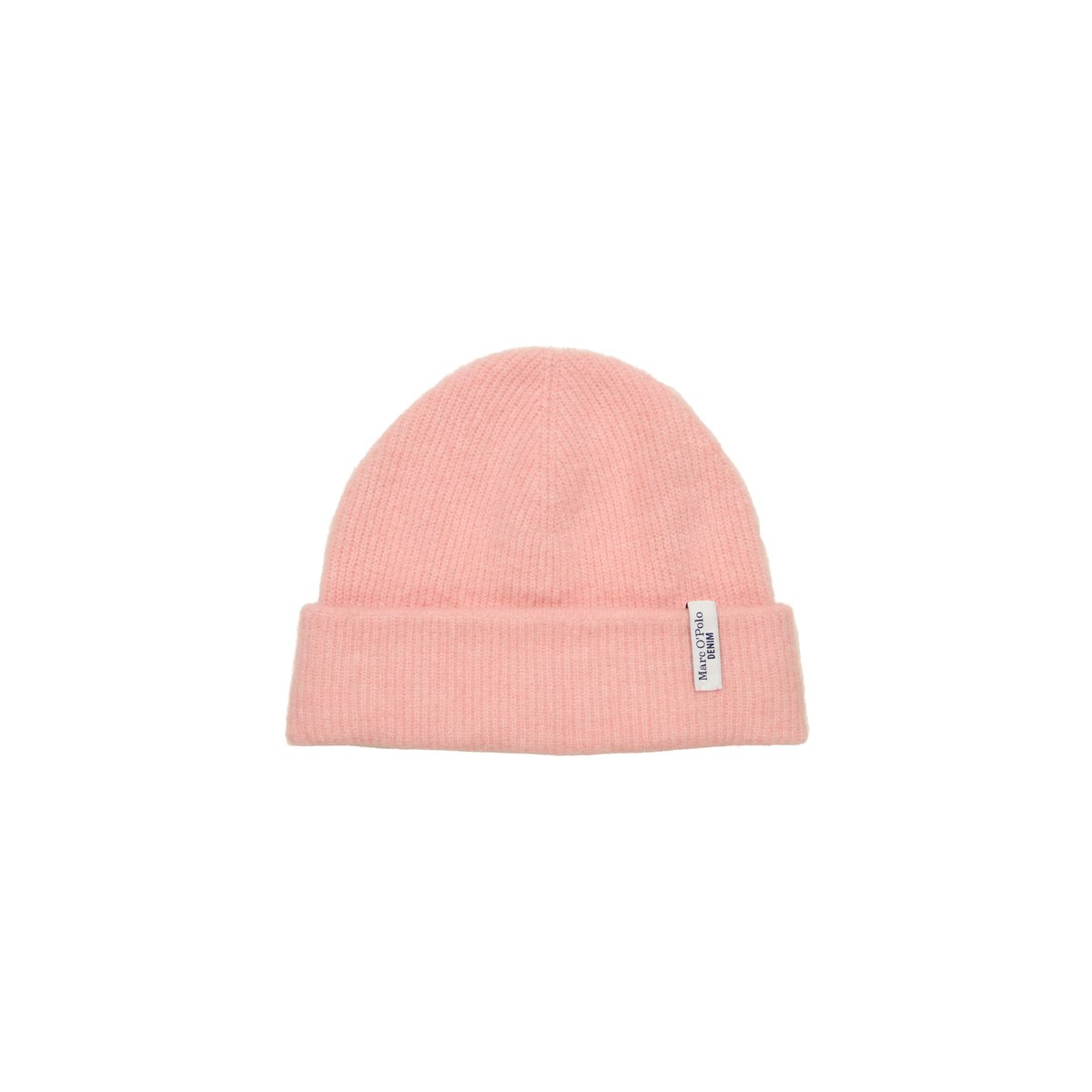 Bonnet tricoté en mélange de laine vierge et de laine d'alpaga rose, MARC O’POLO DENIM