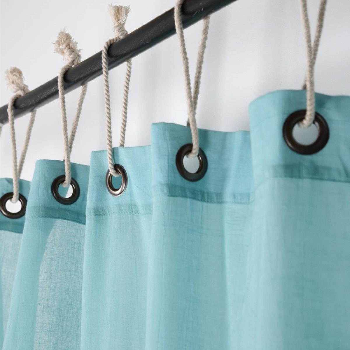 Voilage Esprit Marin Motifs Poissons turquoise, LOVELY CASA