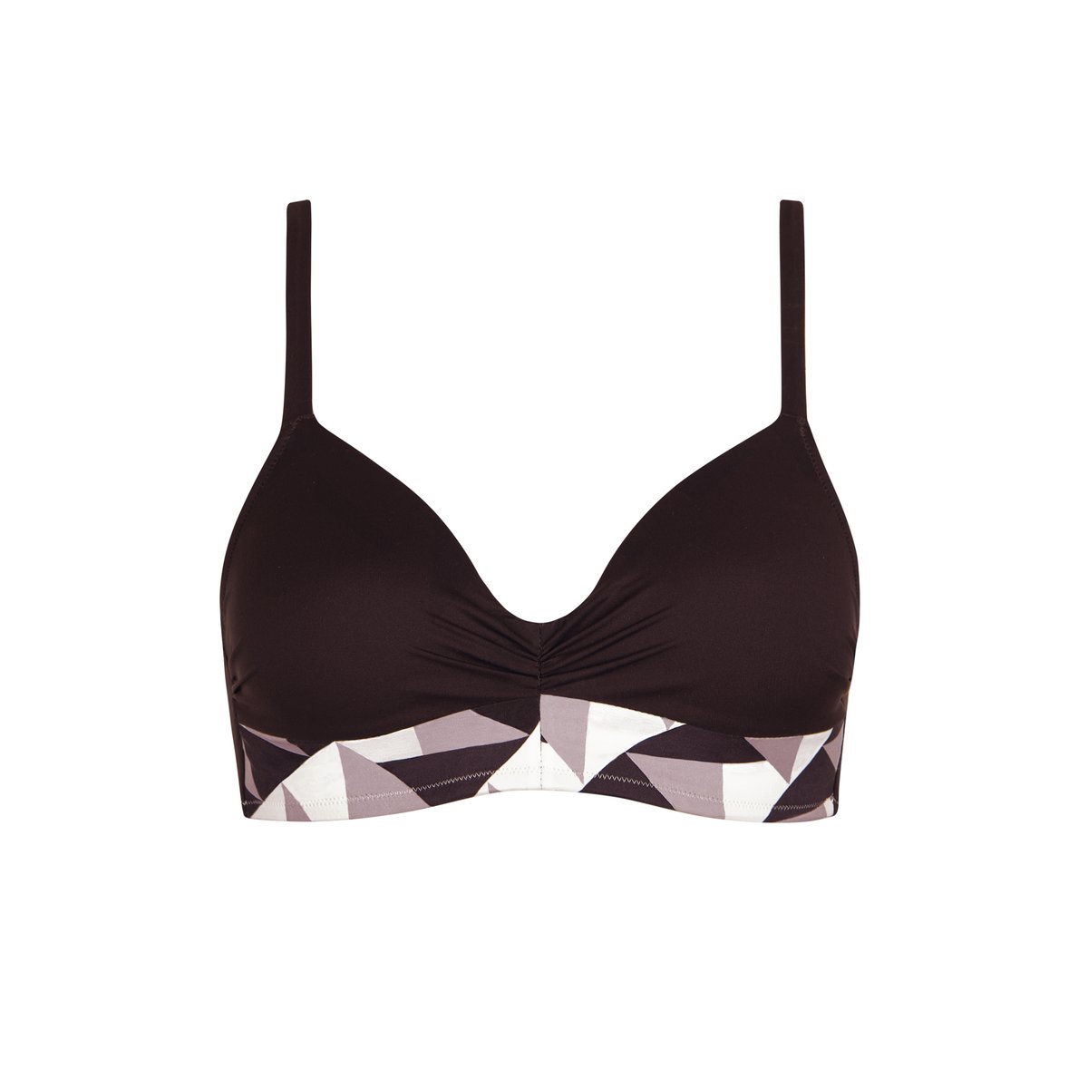 Haut maillot de bain préformé sans armatures Toulouse marron, LISCA