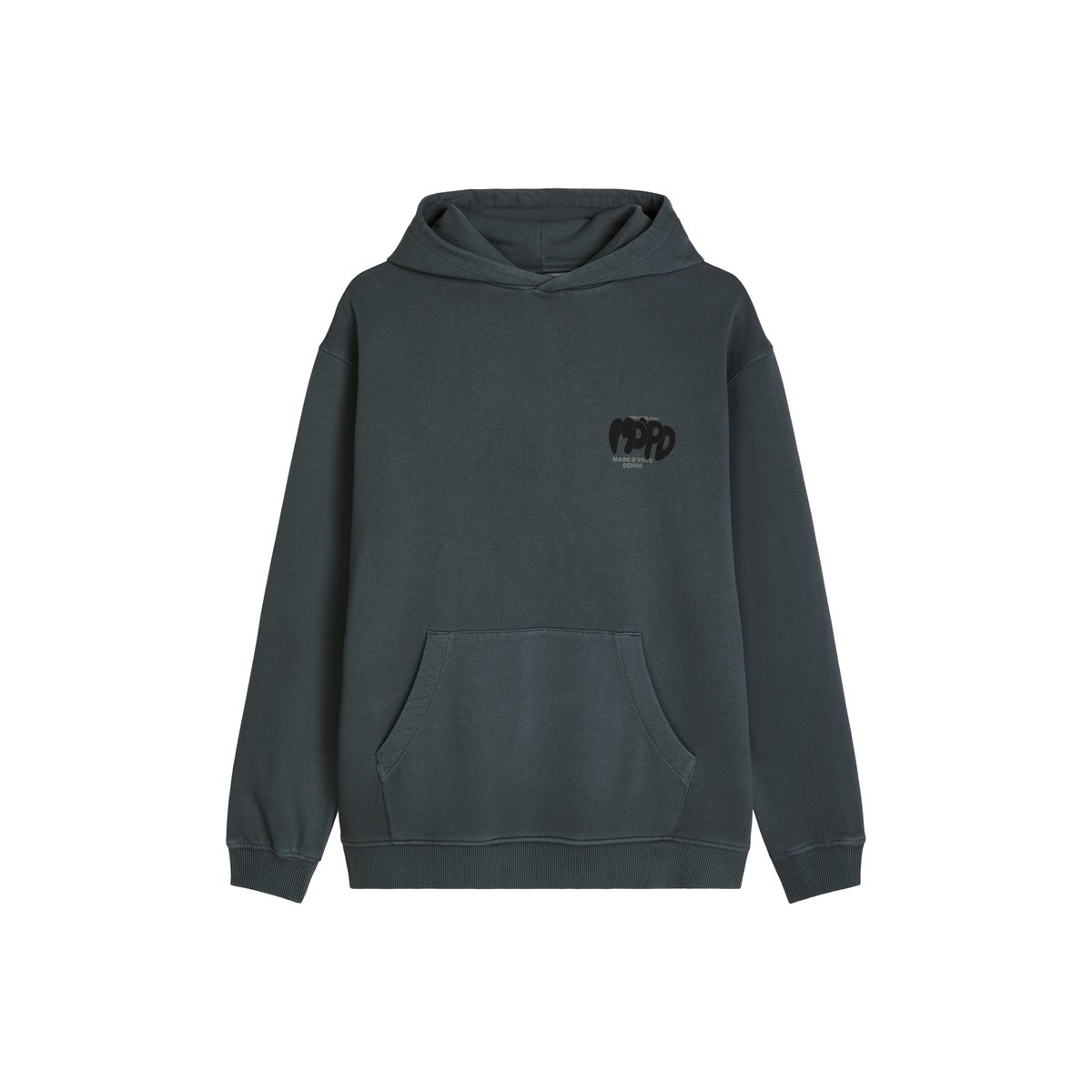 Hoodie relaxed en coton recyclé bleu foncé, MARC O’POLO DENIM