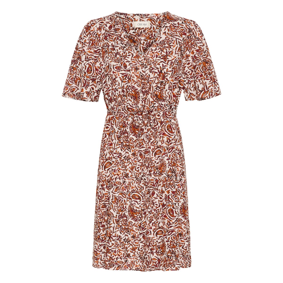 Robe orange saraza flower, CREAM