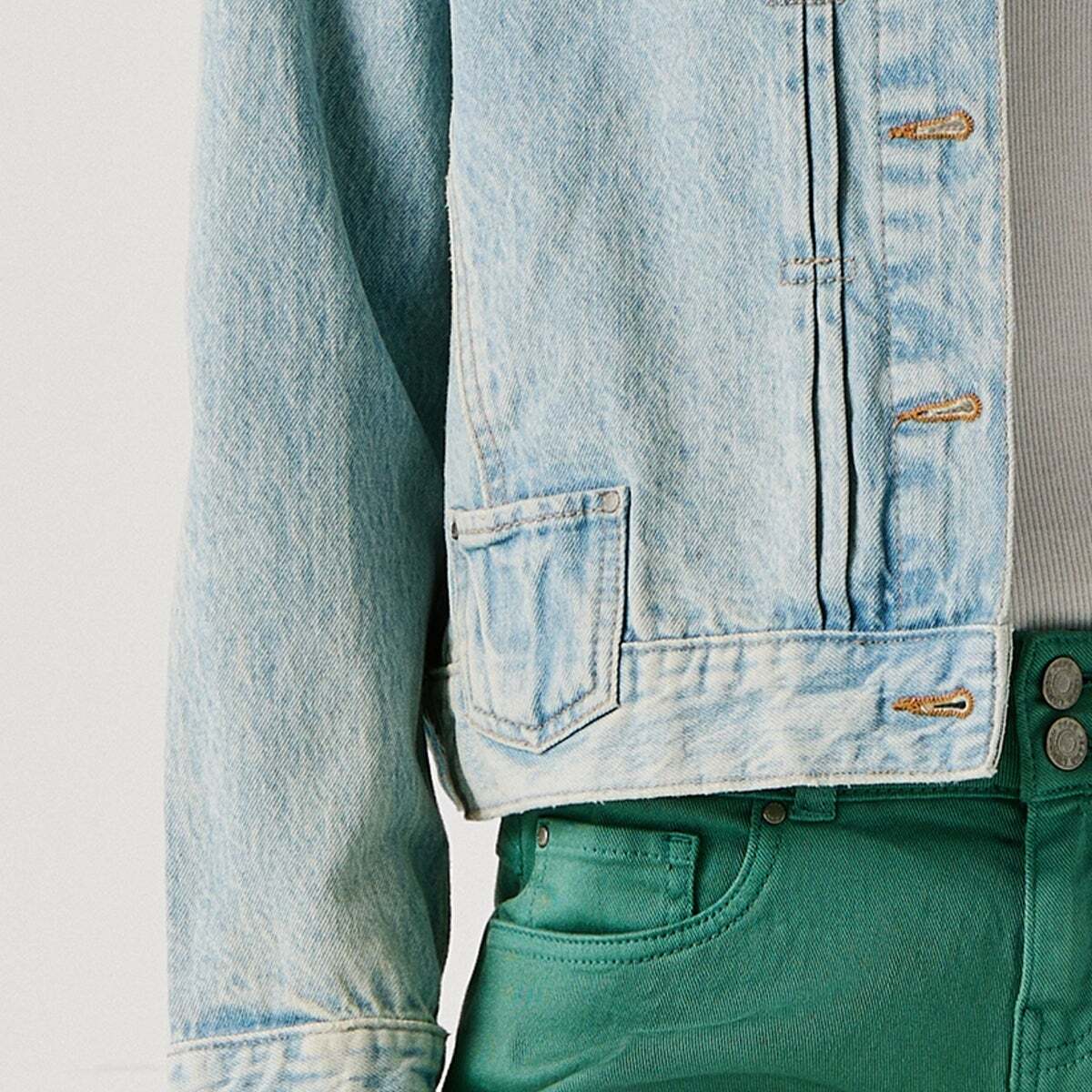 Veste Coupe Regular En Denim javel vintage, PEPE JEANS