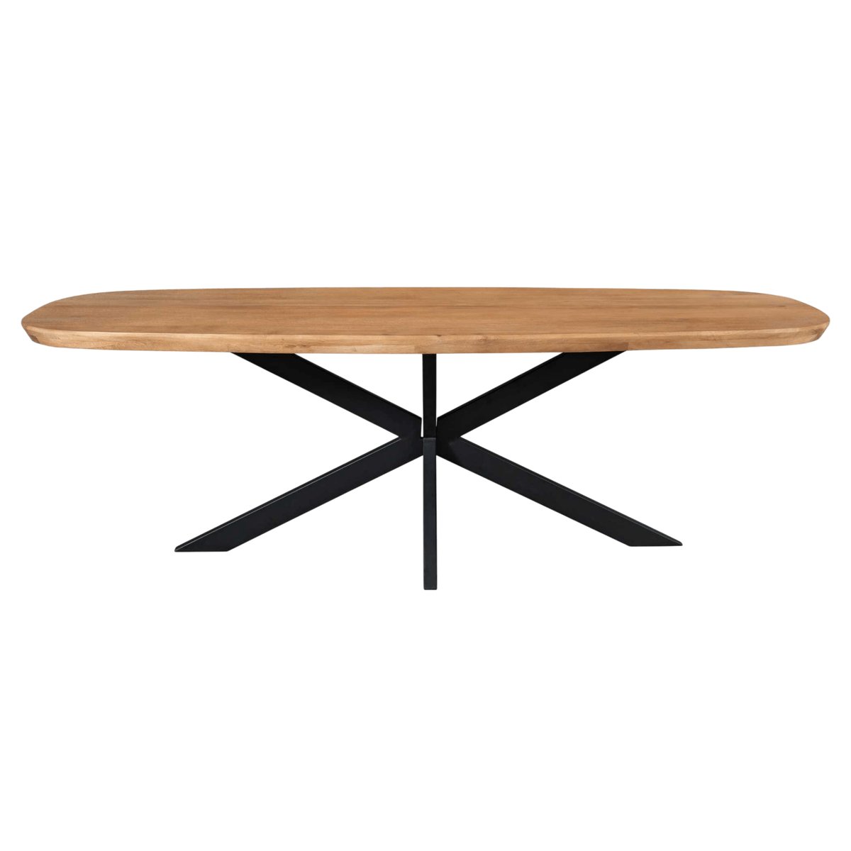 Table à manger 200 cm bords arrondis CORTINA bois / noir, PIER IMPORT