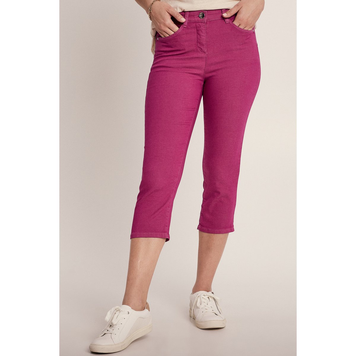 Pantacourt droit taille standard magenta, BREAL