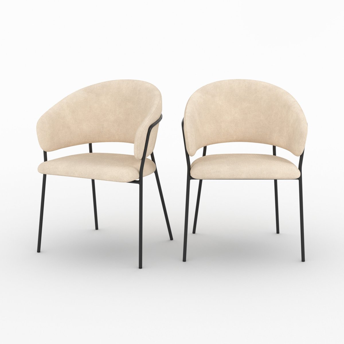 Chaise Amaya - AMAYA beige, MAISON PAVANE