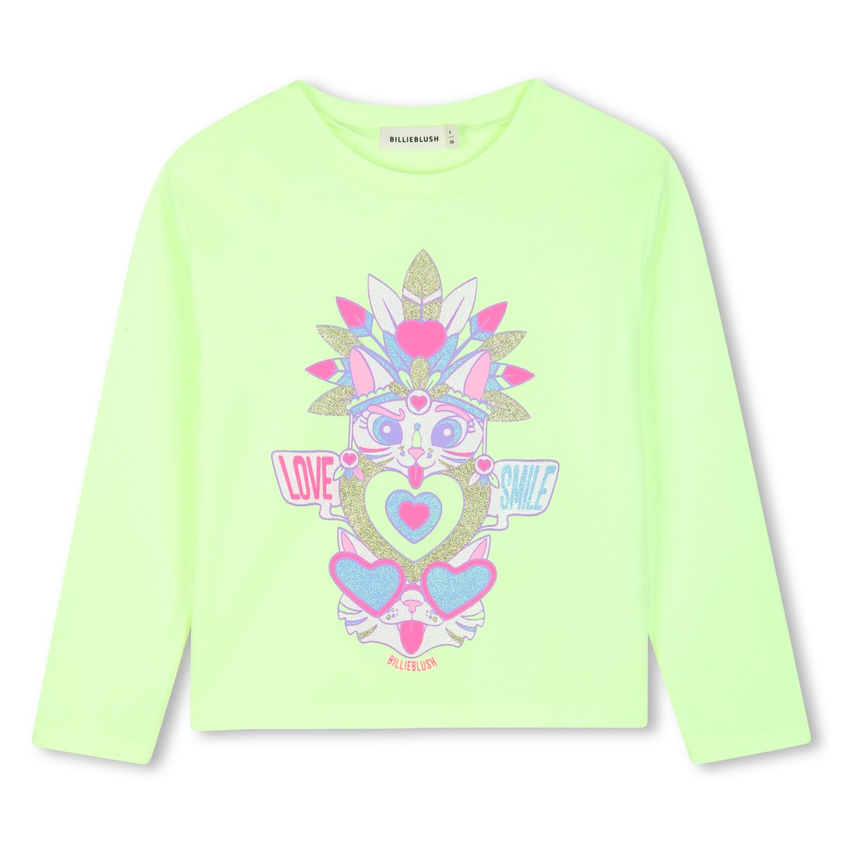 Tee-shirt manches longues green lemon, BILLIEBLUSH