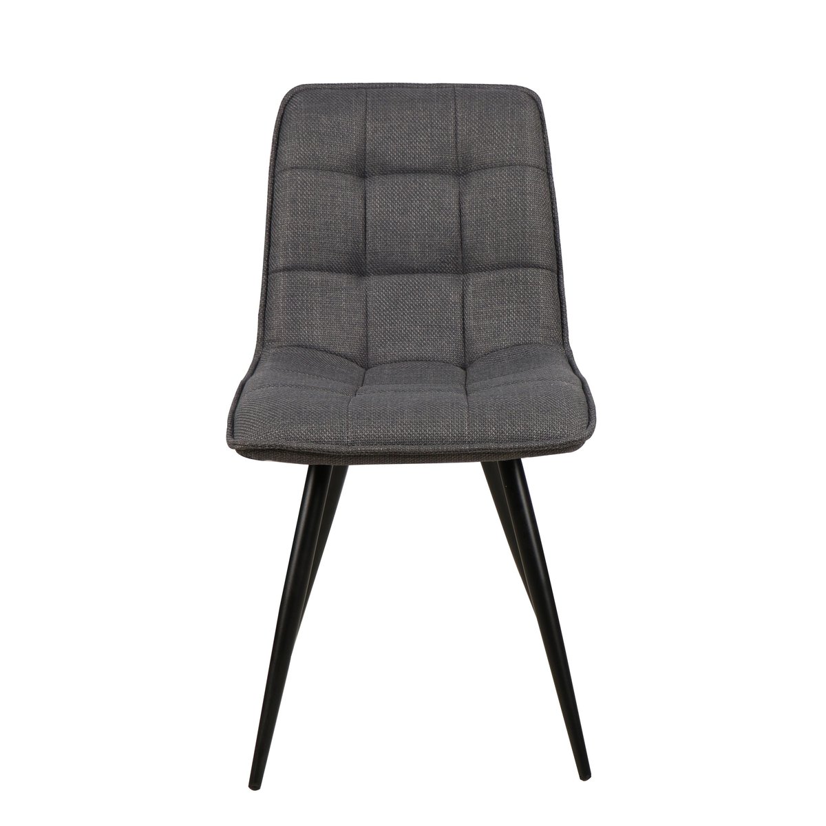 Chaise repas tissu (lot de 4) gris foncé, ZAGO