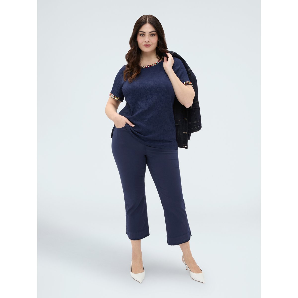 Pantalon Kick Flare bleu, FIORELLA RUBINO