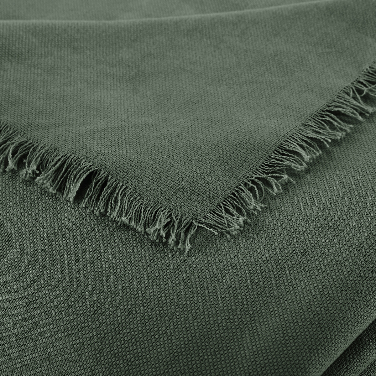 Panama Braided Cotton Bedspread sage green, LA REDOUTE INTERIEURS