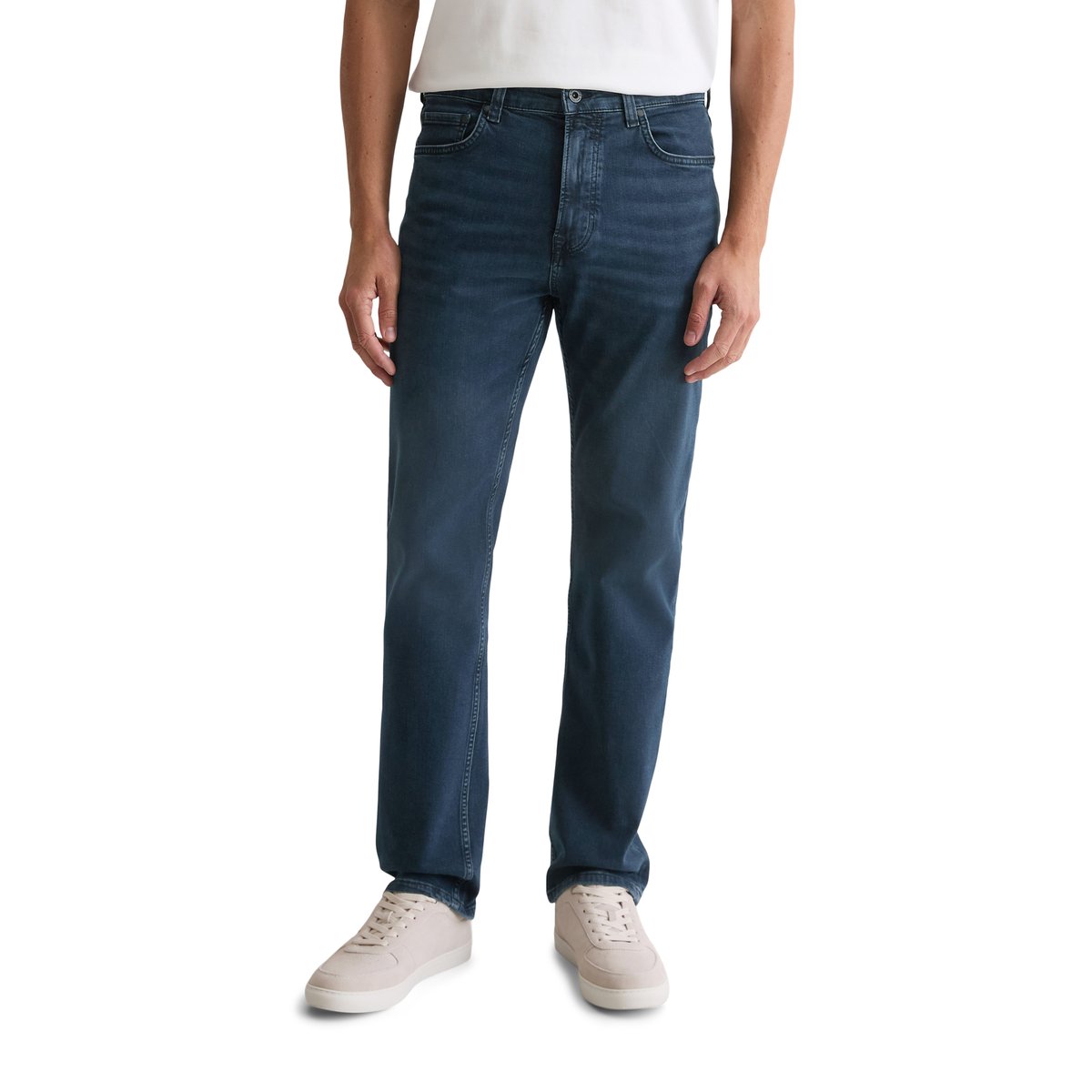 Jeans modèle Kalmo droit en coton bio mélangé bleu foncé, MARC O'POLO