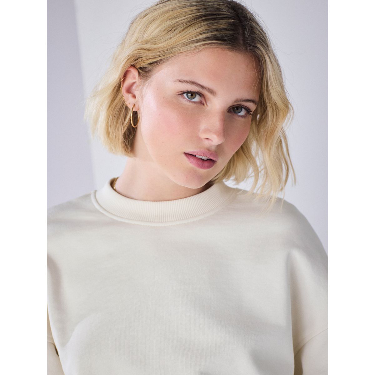 Sweatshirt de cou d'équipage écru, NEXT
