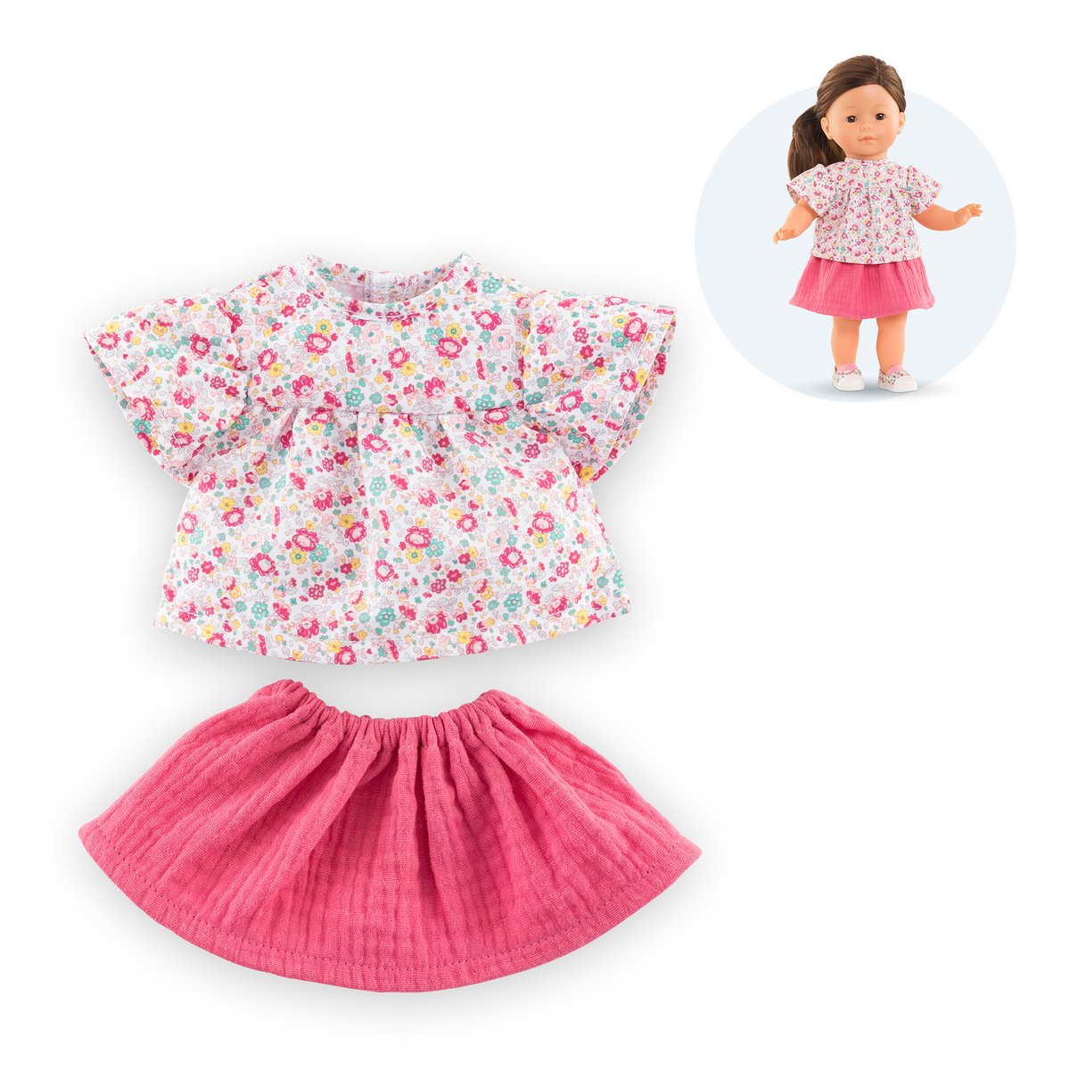 Ensemble Blouse & jupe pour poupée ma Corolle couleur unique, COROLLE