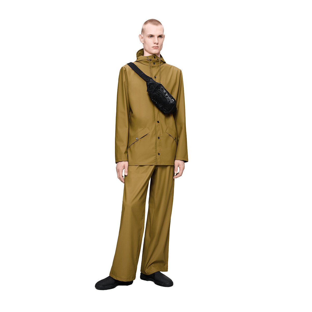 Veste imperméable à capuche unisexe, JACKET moutarde, RAINS
