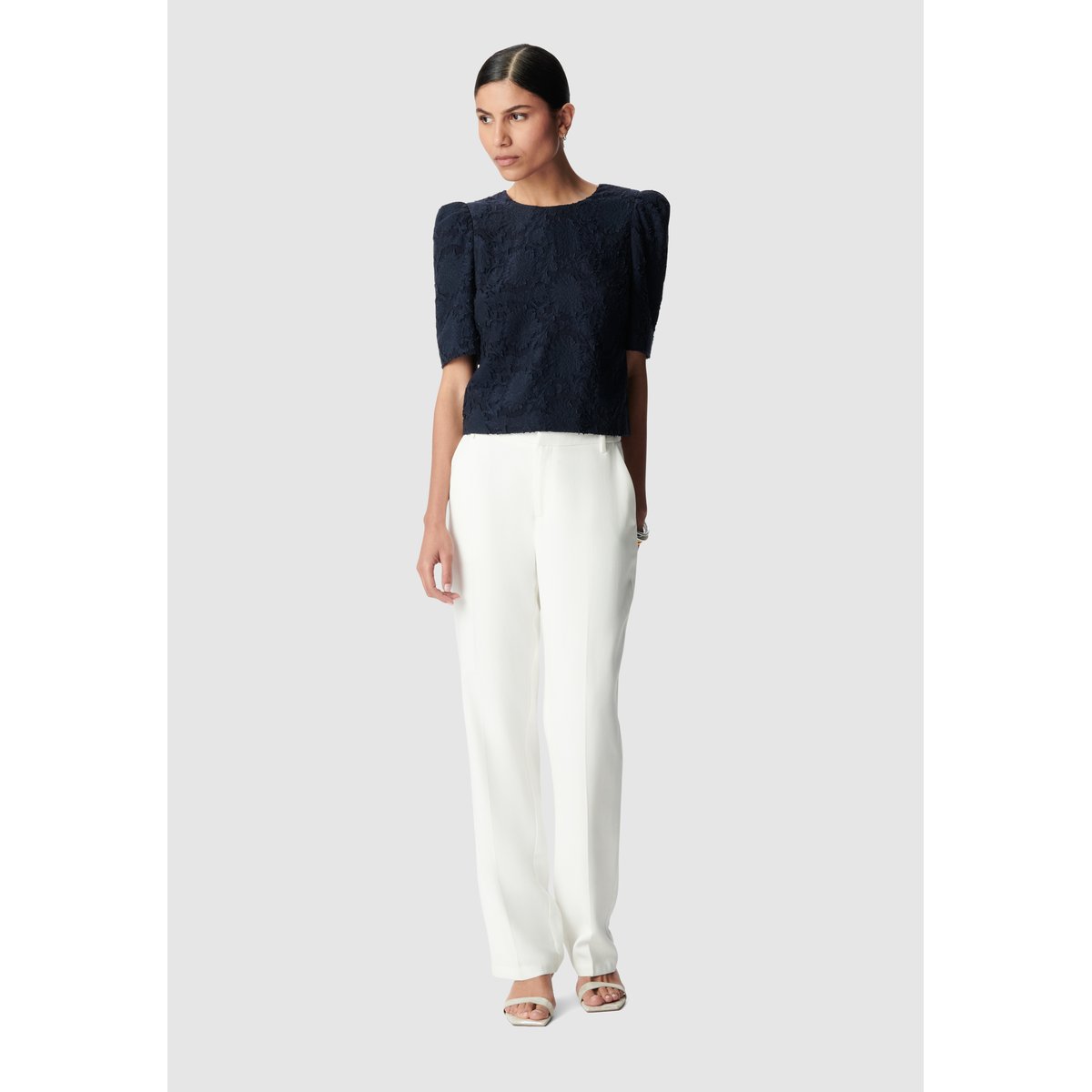 Pantalon de tailleur flare ecru, IKKS