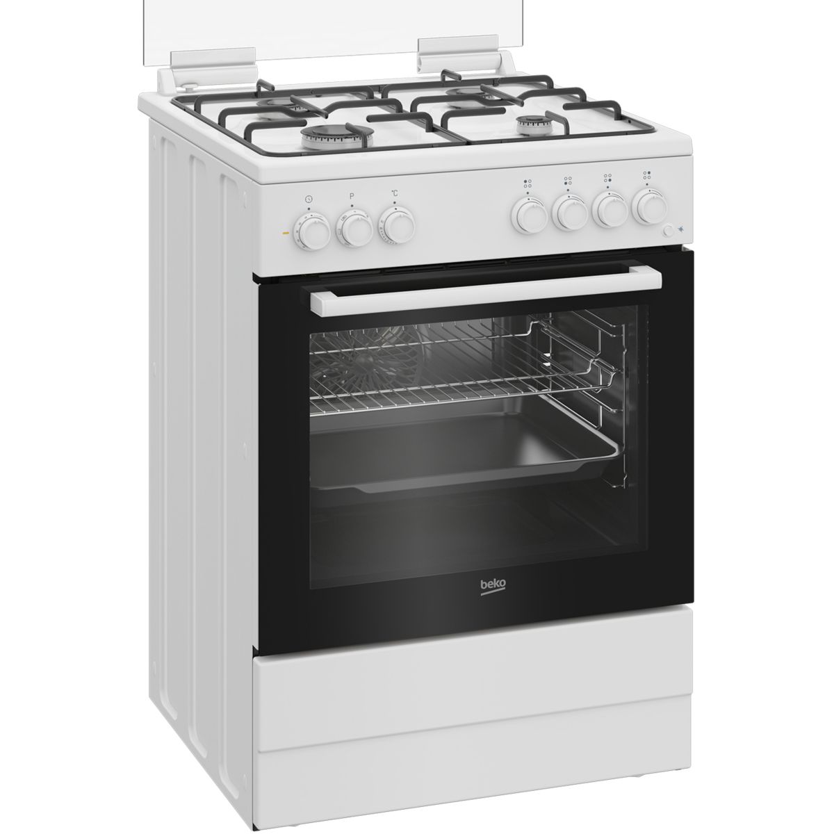 Cuisinière gaz FBE62011WC couleur unique, BEKO