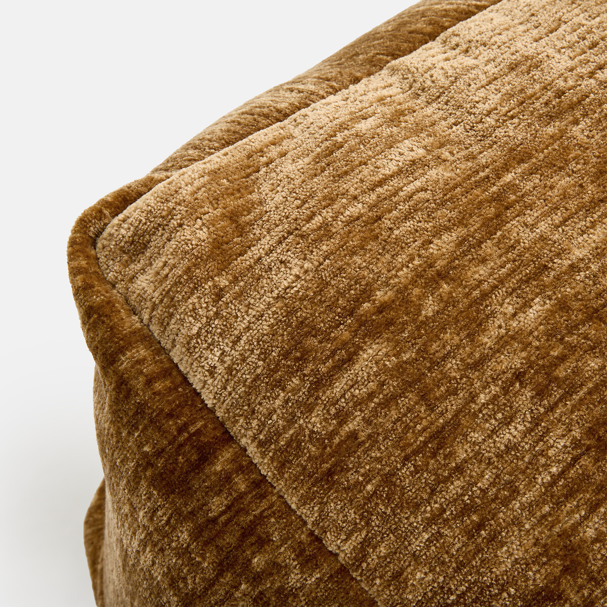 Pouf en velours texturé, BOCHA bronze, LA REDOUTE INTERIEURS
