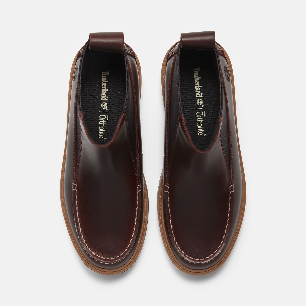Bottines compensées, en cuir, STONE STREET MID CHELSEA bordeaux, TIMBERLAND