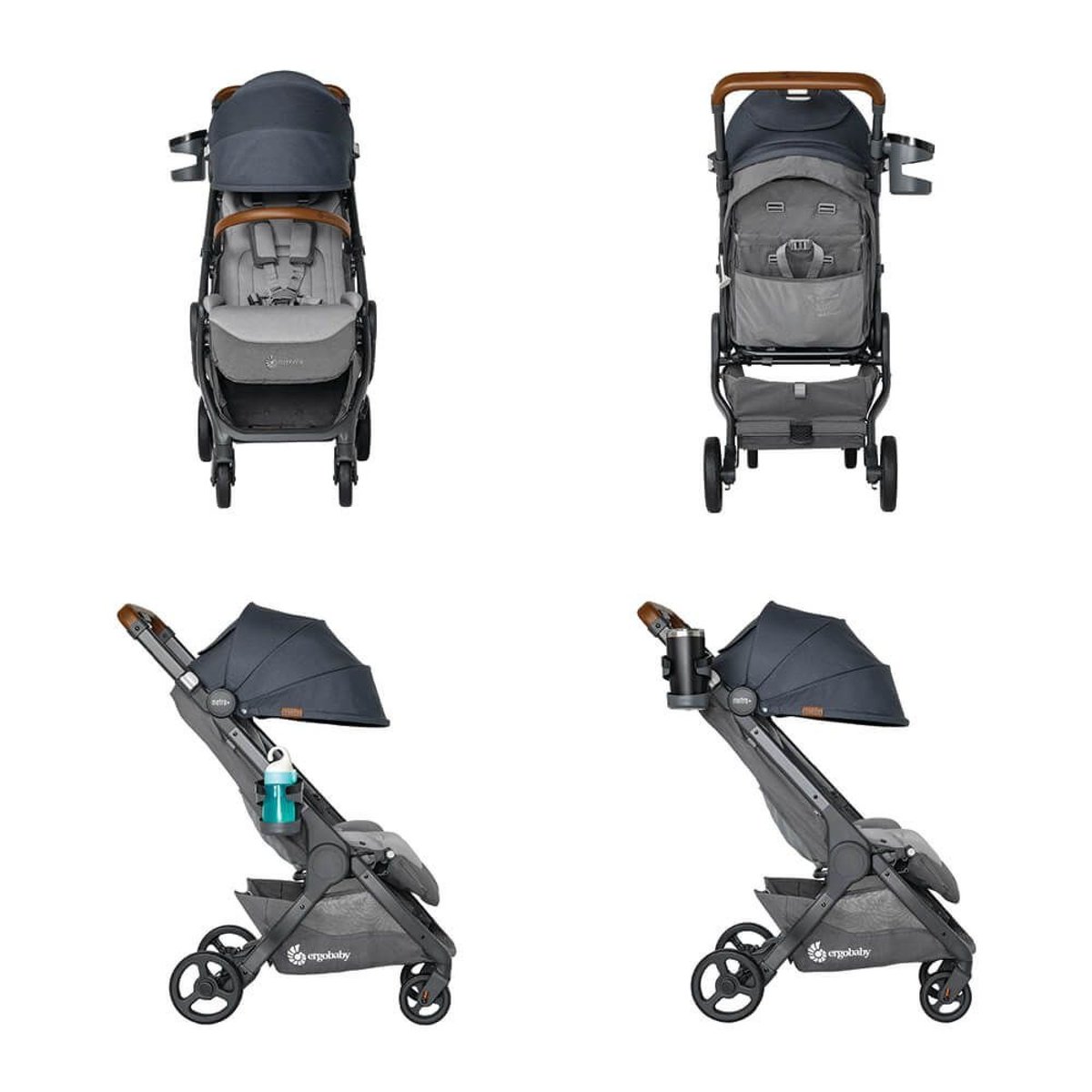 Poussette compacte Metro+ Deluxe bleu, ERGOBABY