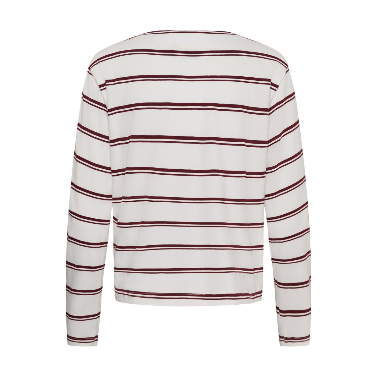T-shirt à manches longues blanc rouge chalk/port stripe, KAFFE