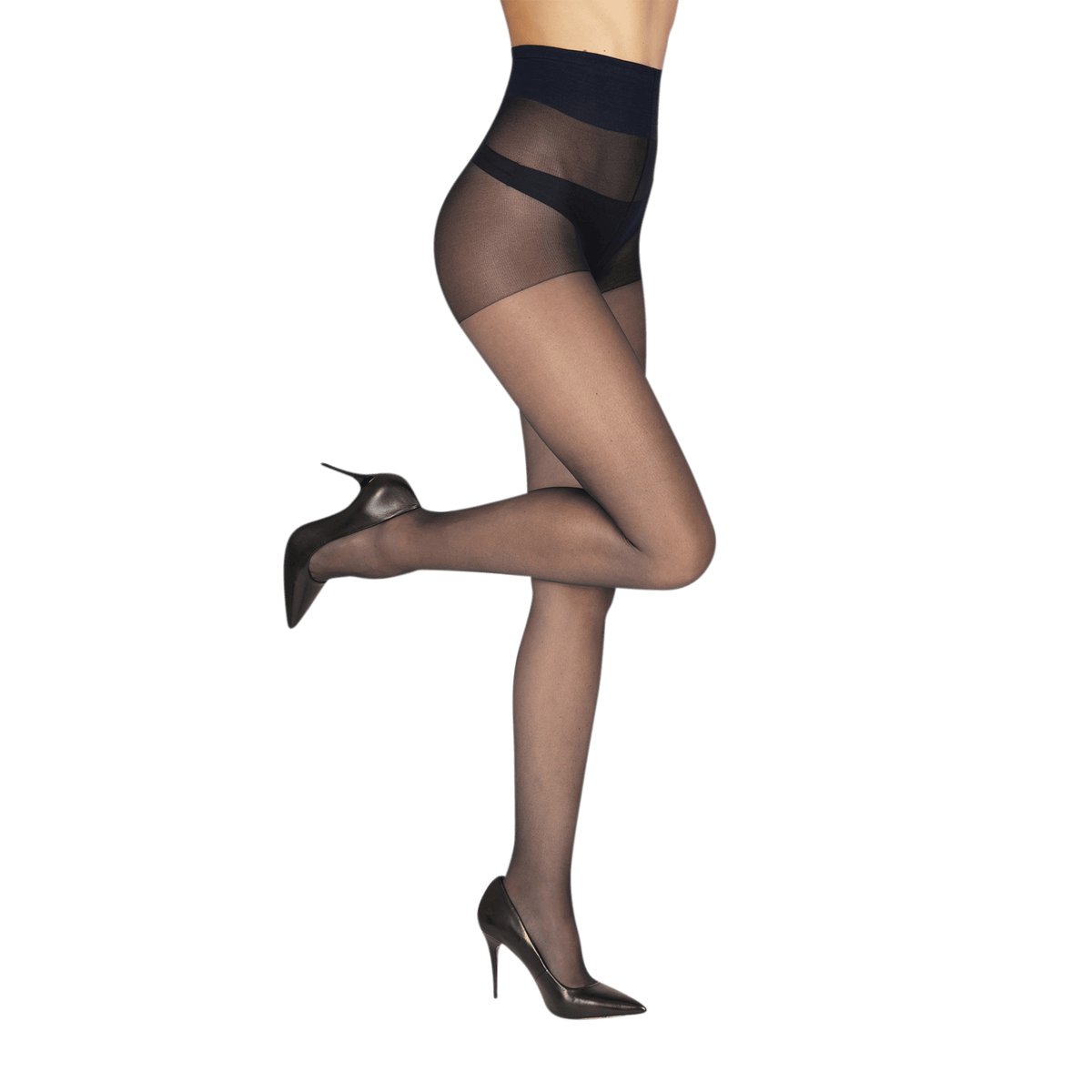 Collants transparents 15D ELASTIVOILE bleu marine, WELL