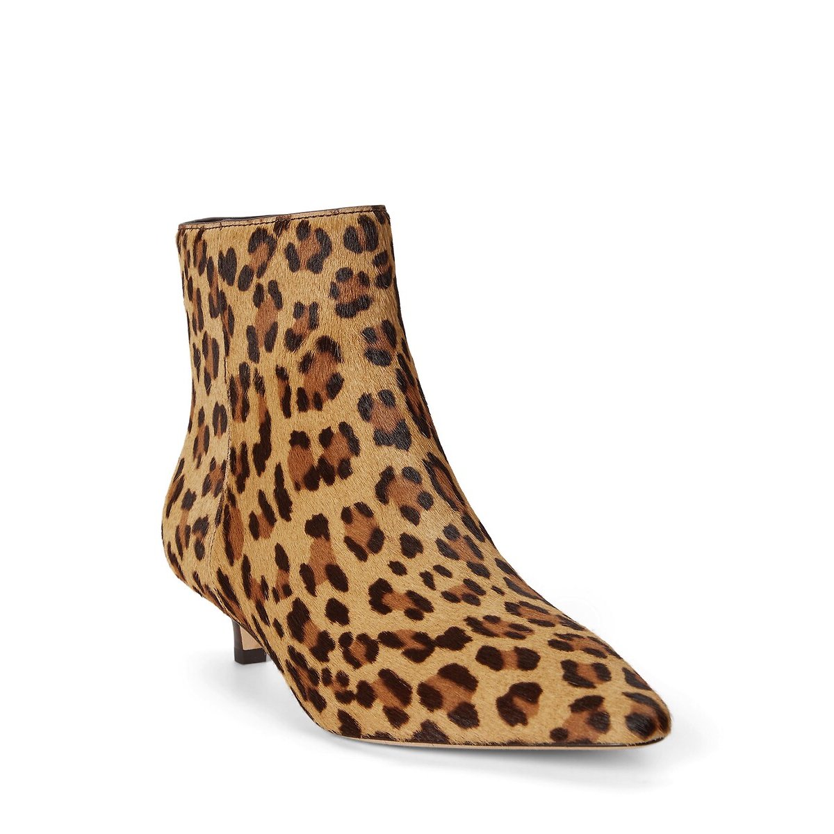 Spitz zulaufende Kittenheel-Stiefeletten aus Ponyhair-Leder, FRANCESCA leopardenmuster, LAUREN RALPH LAUREN