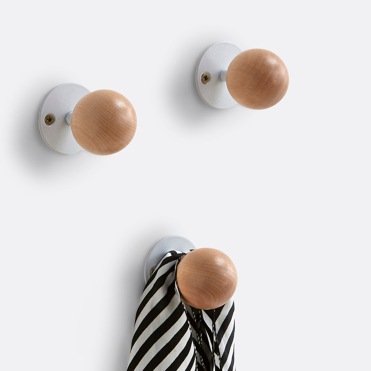 Set of 3 Agama Wall Hooks white, LA REDOUTE INTERIEURS