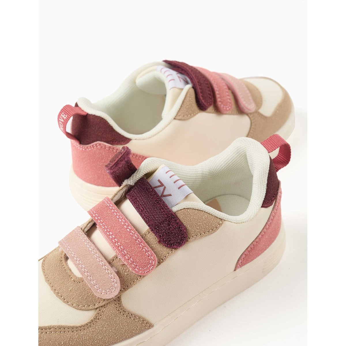 Baskets bi-matière à scratch ZY Move rose, ZIPPY