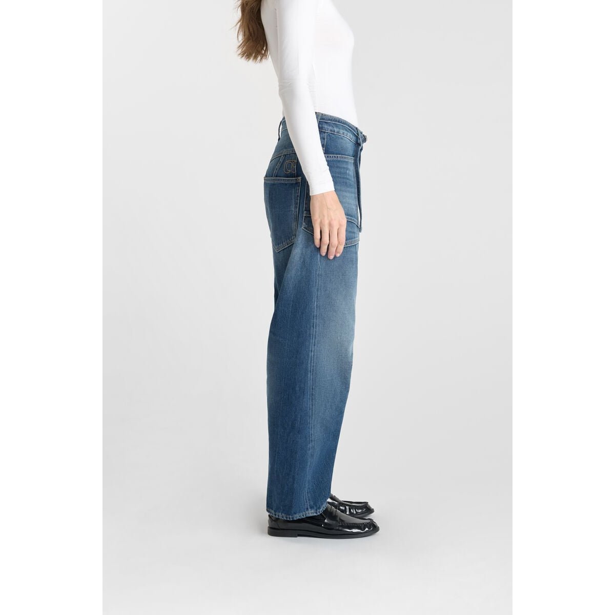 Jeans loose, large balloon , longueur 34 blue, LE TEMPS DES CERISES