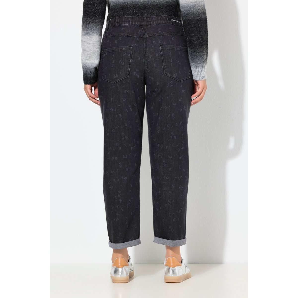 Jean Boyfriend 5 poches noir, ULLA POPKEN