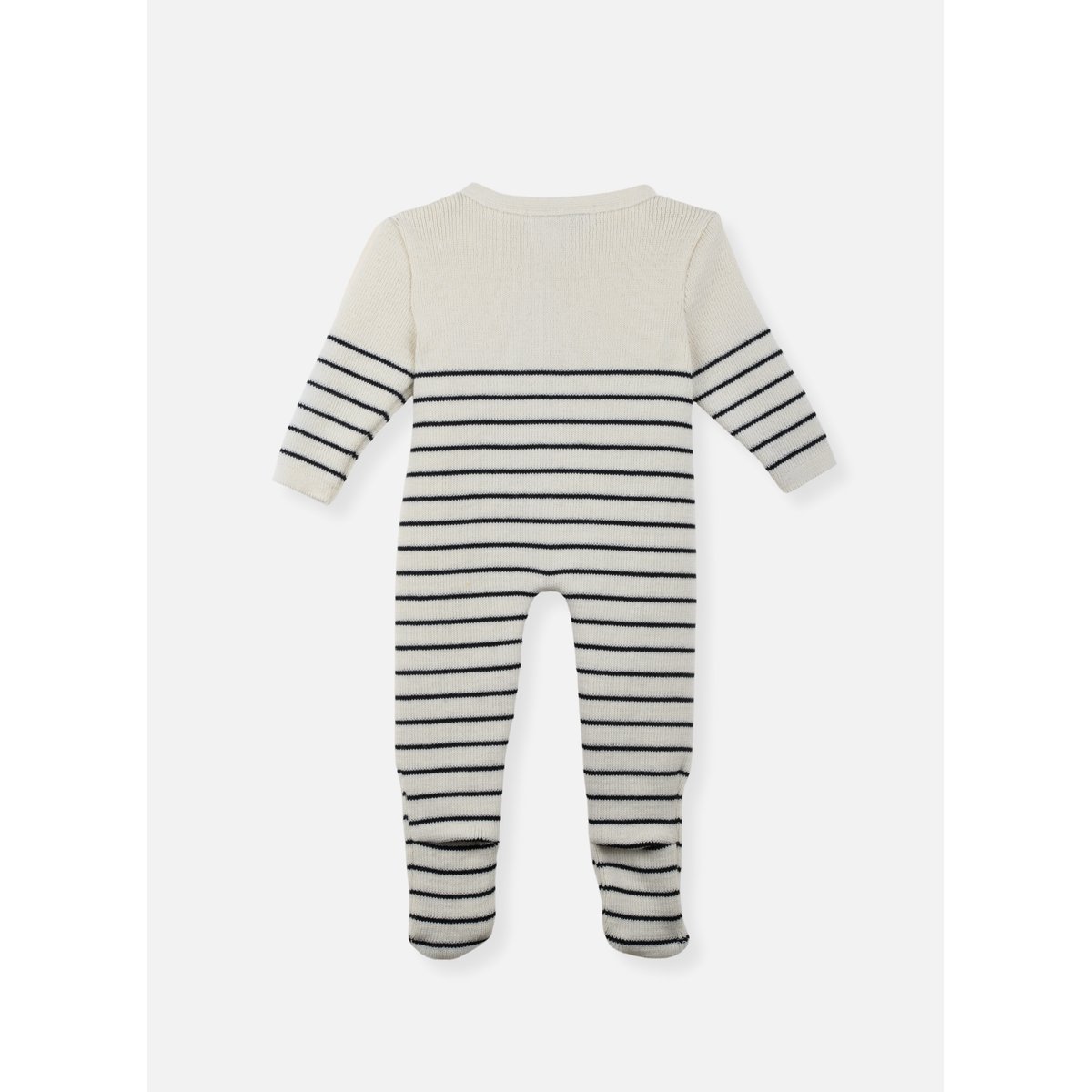 Combinaison à Pieds - Petit Marin ecru rayé marine, LA MANUFACTURE DE LAYETTE