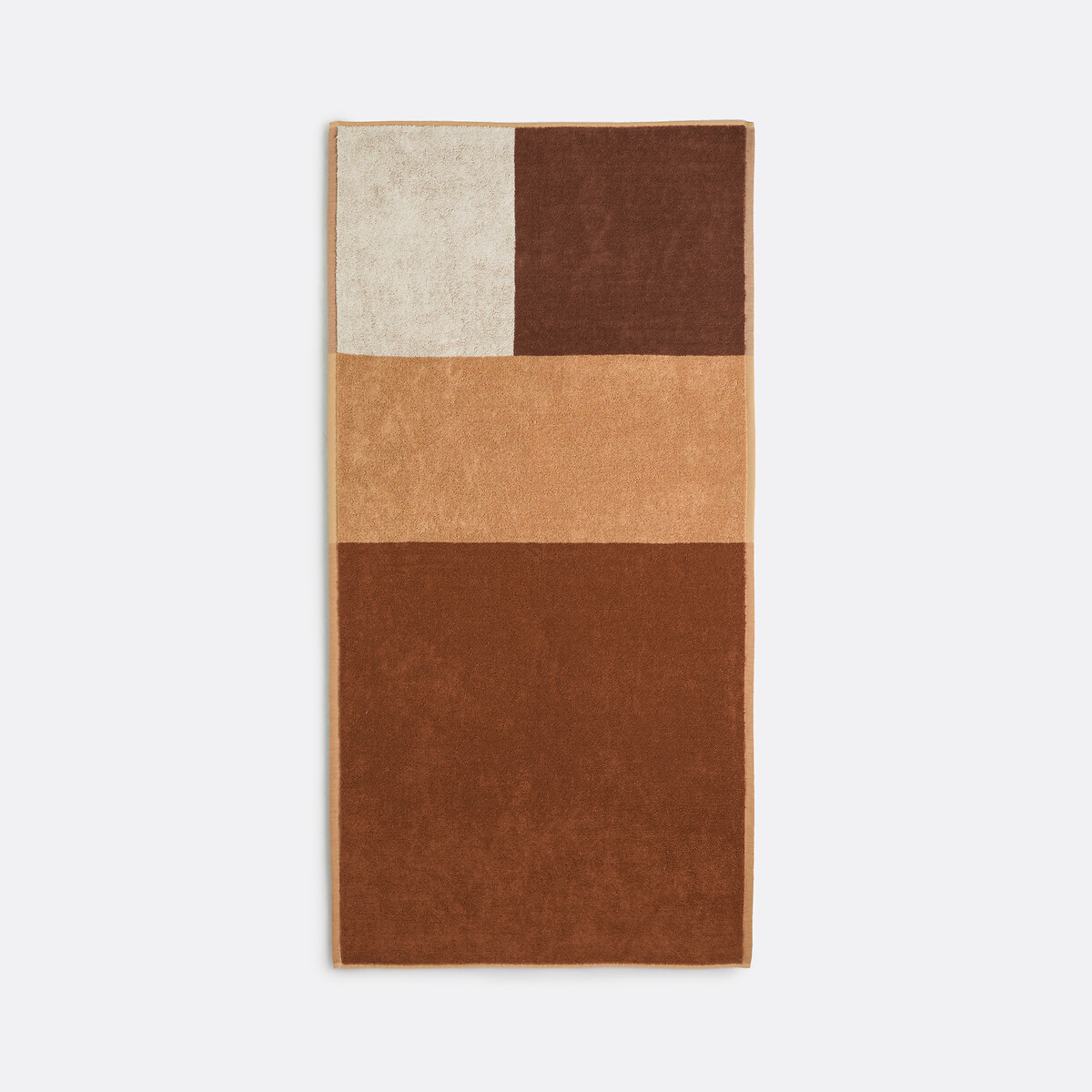 Drap de bain éponge, Palavas marron/caramel, LA REDOUTE INTERIEURS